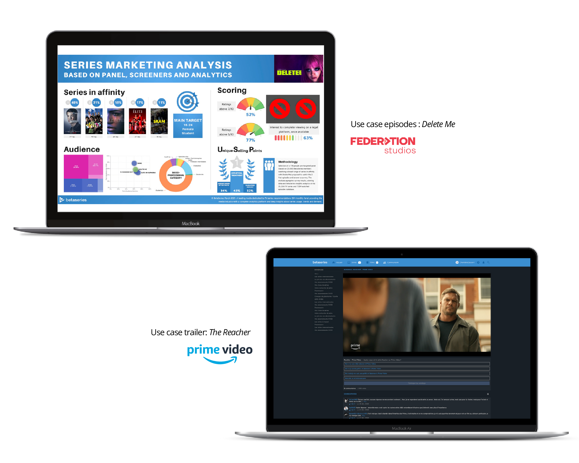 Examples of trailer tests run with Screeners